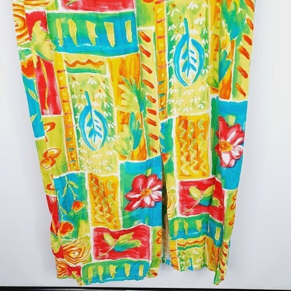 XID Xtreme Island Designs Hawaii sundress bold floral VTG Vintage 6118 XS - Picture 6 of 6